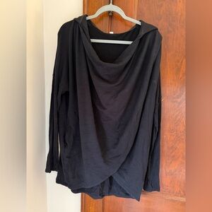 Athleta Black Drape Hoodie